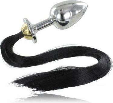 Produktbild Metal Hard Metalhard Black Hair Pony Plug Anal 8.89cm