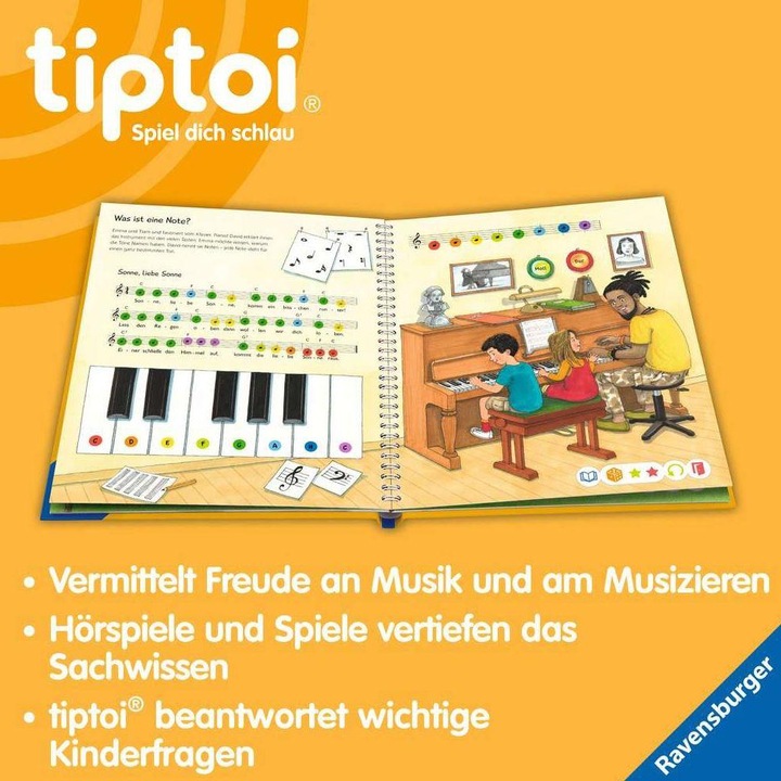 Actual product image tiptoi Wieso? Weshalb? Warum? Wir entdecken die Musik (German, Guido Wandrey, Inca Friesian, 2023)