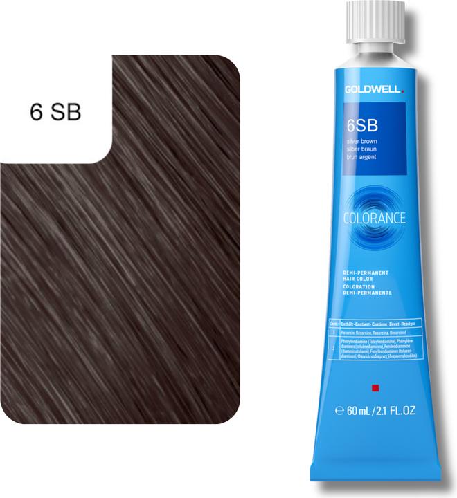 Actual product image Goldwell Colorance Tube Demi-Permanente (6SB silver brown)