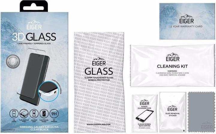 Immagine prodotto Eiger Mountain Glass Clear Edge (1 pz., Samsung Galaxy S20 Ultra)