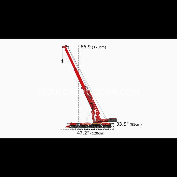 Actual product image Mould King LTM 11200 Crane - red