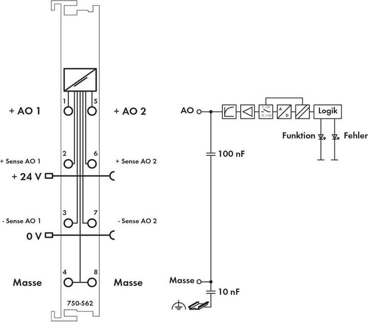 Actual product image Wago 2-channel output terminal