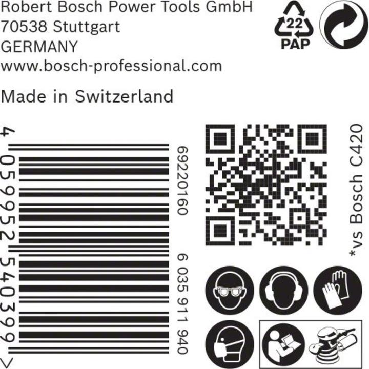 Actual product image Bosch Professional Zubehör EXPERT M480 Sanding net for random orbital sander, 150 mm, G 150, 50 pieces (150)