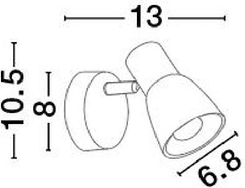 Actual product image Nova Luce PUBLICO ceiling light E14 nickel 8x13x10.5cm dimmable 667001