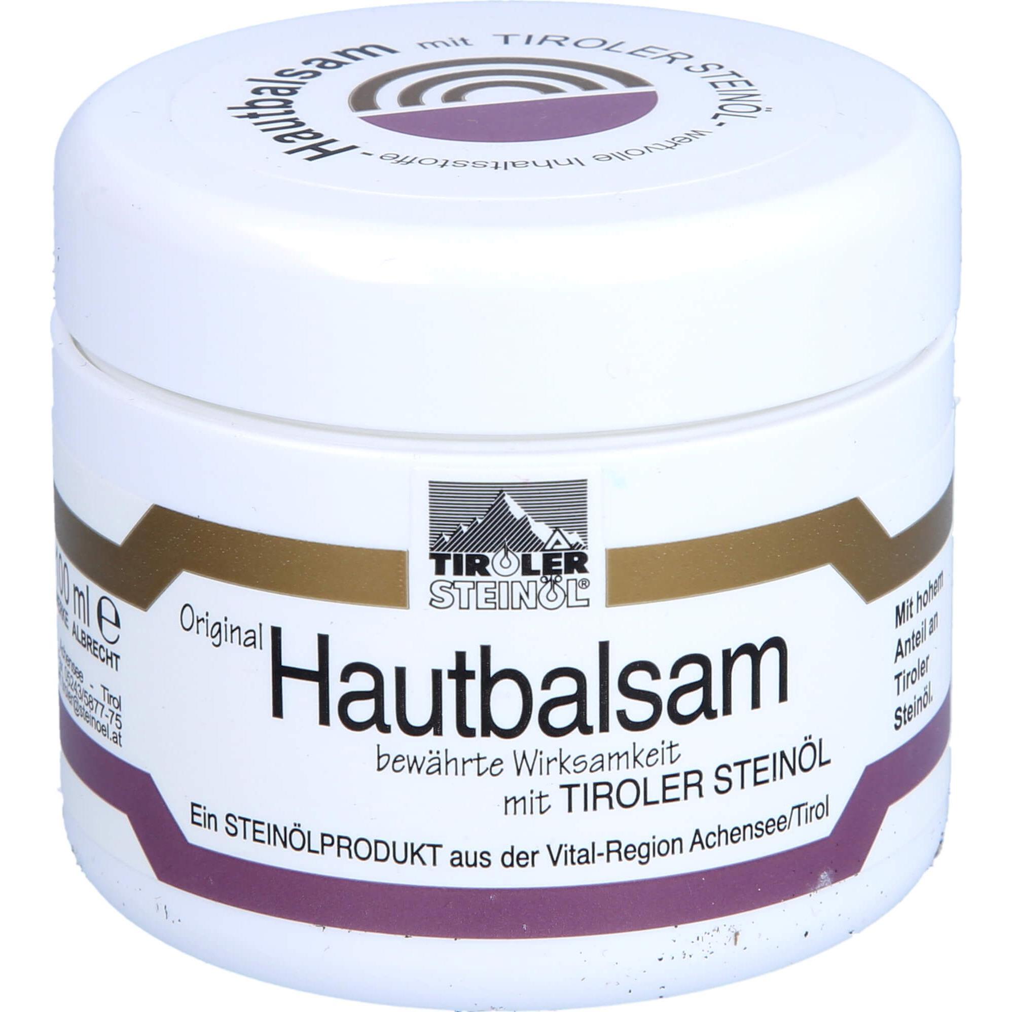Tiroler Steinöl, Bodylotion, Hautbalsam Bals (Körpercreme, 100 ml)
