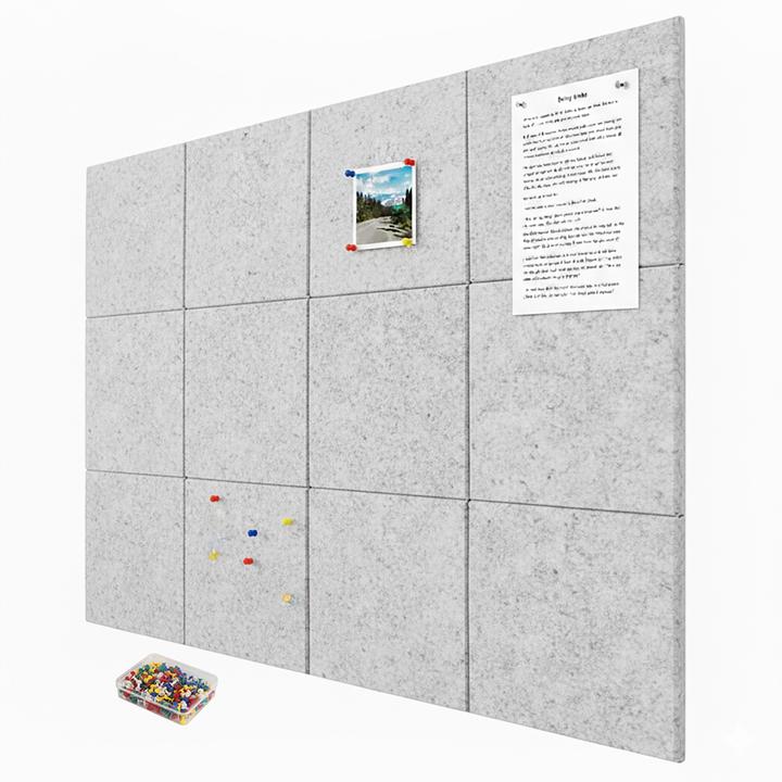 Produktbild Relaxdays 12x Filzpinnwand (Pinnwand, 30 x 30 cm)