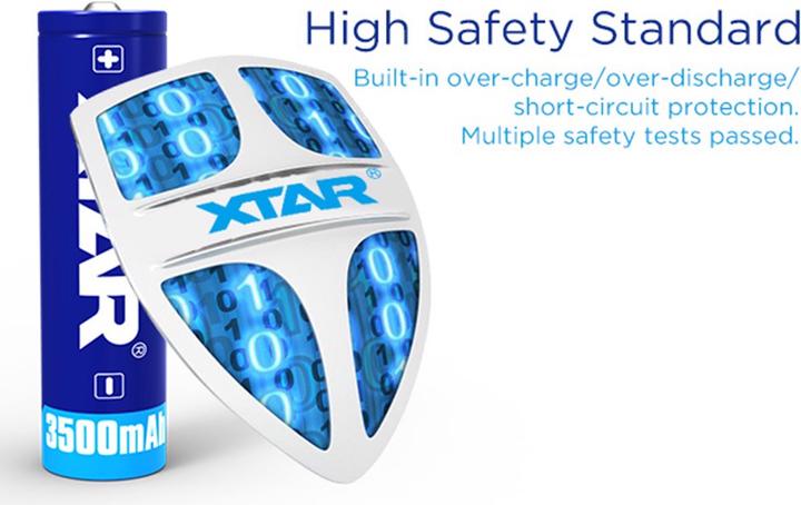 Actual product image Xtar Battery 18650, protected with head (1 pcs., 18650, 3500 mAh)