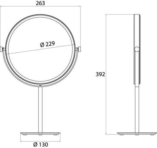 Produktbild Emco pure Standspiegel,Durchmesser 229 mm, chrom, 109400118