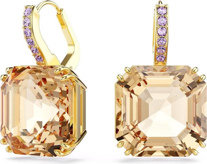 Actual product image Swarovski Millenia Drop Ohrhänger Verschiedene Schliffe Karamell Goldlegierungsschicht (Swarovski Metal)