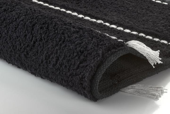 Produktbild Kleine Wolke Badteppich Travis 55 x 65 cm, Schwarz (65 x 55 cm)
