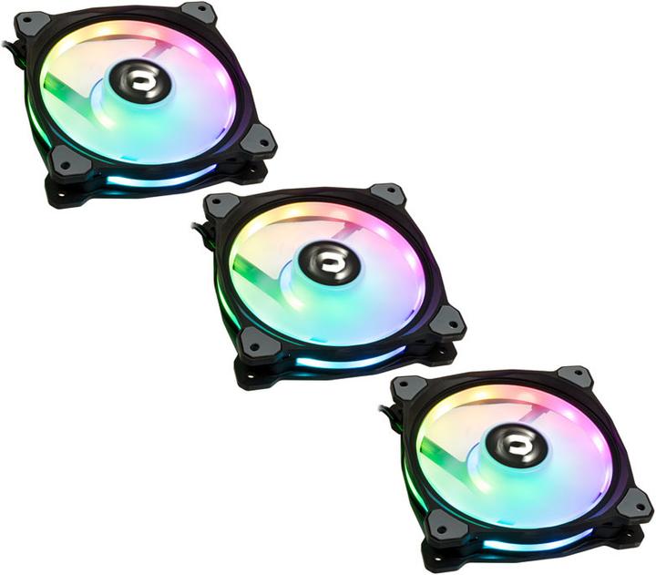 Produktbild Thermaltake Riing Duo 12 RGB LED-Lüfter - 120mm 3er Set (120 mm, 3 x)