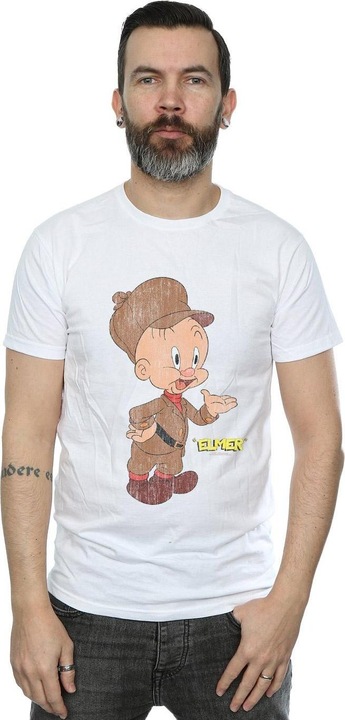 Actual product image Looney Tunes Mens Elmer Fudd Distressed T-Shirt (M)