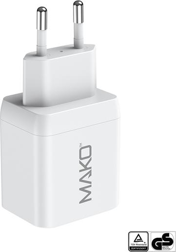 Actual product image Mako GaN2 EU Mains Charger USB-C/C (35 W, 2 ports)