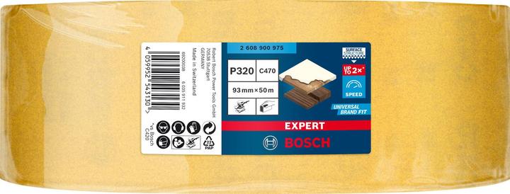 Actual product image Bosch Professional Zubehör EXPERT C470 Sandpaper roll for hand sanding, 93 mm x 50 m, G 320 (320)