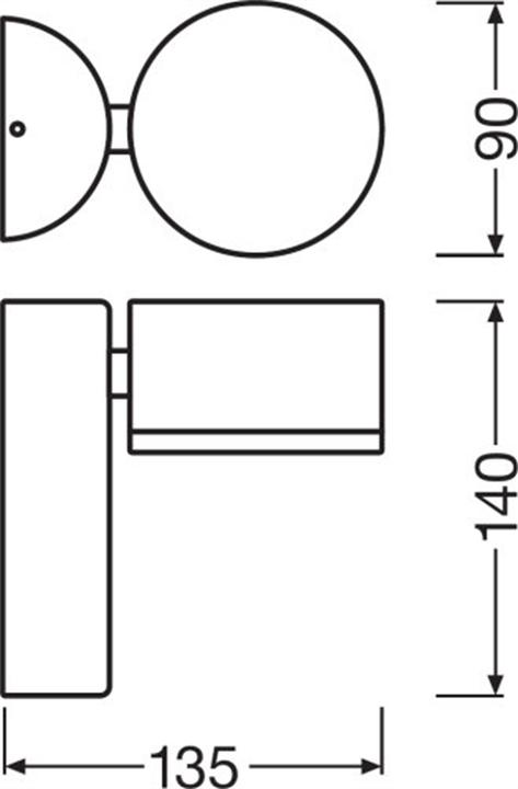 Image du produit Ledvance LED FACADE SPOT Projecteur de façade 8W/3000K GY Gray 8W 440lm 3000K 15.000h IP54 (440 lm, IP54)