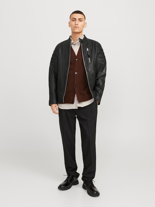 Actual product image Jack & Jones Jprleather Racer Jacket Styd Aw24 (L)