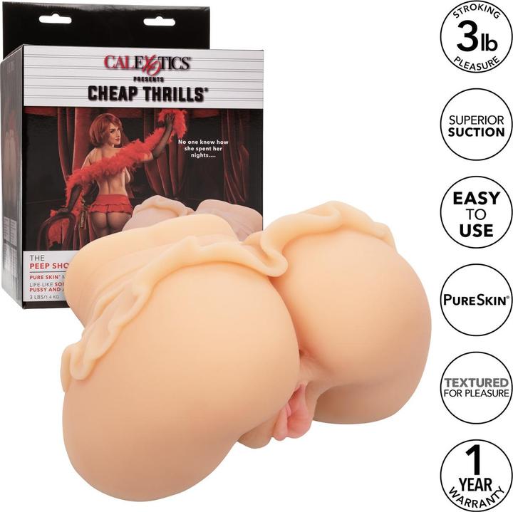 Actual product image CalExotics The Peep Show Girl Double Realistic Masturbator, Flesh