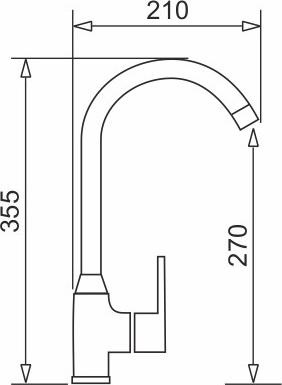 Actual product image Maidsinks Bali washbasin and Lungo mixer tap (44 cm, 62 cm)