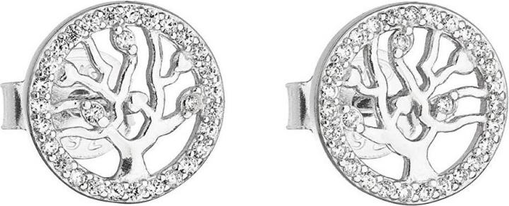 Produktbild Evolution Group Silver earrings Tree of life with zircons 11218.1 (L)