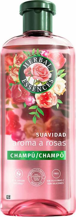 Produktbild Herbal Essences Shampoo Smooth Rose Aroma Silikonfrei Flasche 350 Ml (350 ml, Flüssiges Shampoo)