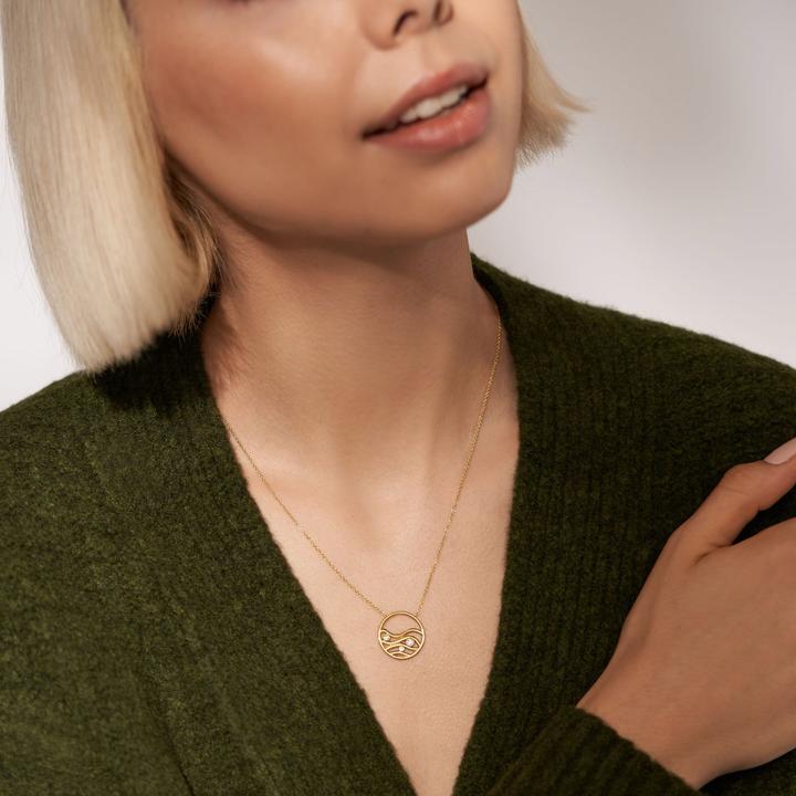 Actual product image Skagen Kariana Waves Necklace (Stainless steel, 45 cm)