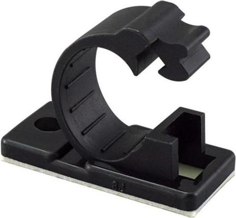 Produktbild RS PRO Kabelklemme Käfigklemme selbstklebend, Kabel-Ø 12mm Nylon Schwarz 16,5 mm x 34.8mm