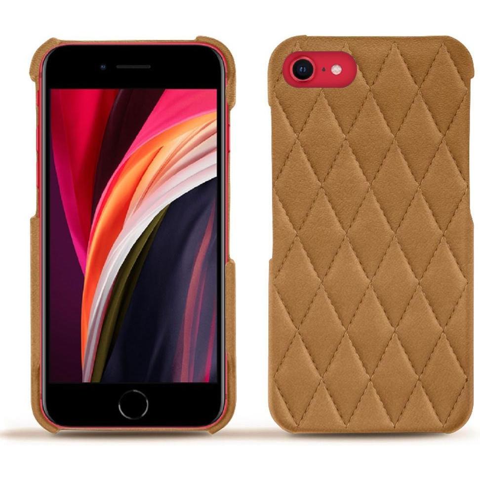 Noreve Lederschutzhülle (Apple iPhone SE (3rd Gen), Apple iPhone SE (2nd Gen)), Smartphone Hülle, Braun