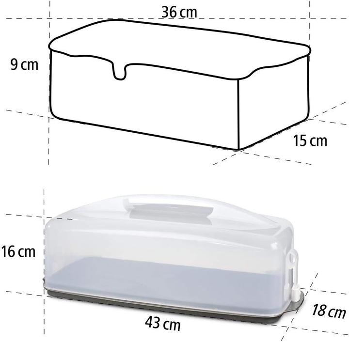 Produktbild Xavax Kuchen-Transportbox Kuchentransportbox, eckig