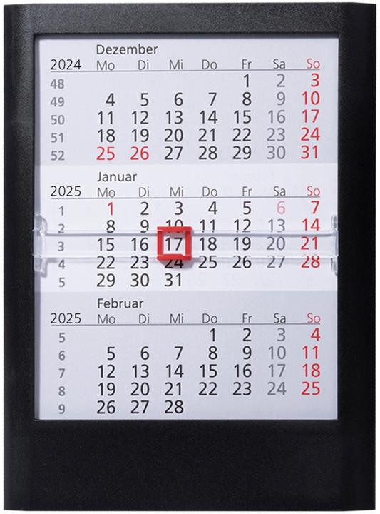 Nutritional values and ingredients Güss 3-month desk calendar 13x16cm black 2025