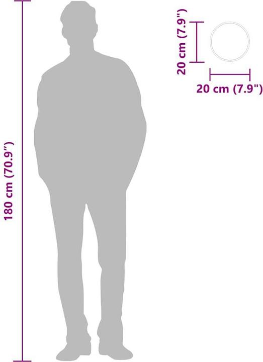 Produktbild vidaXL Wandspiegel (20 cm)