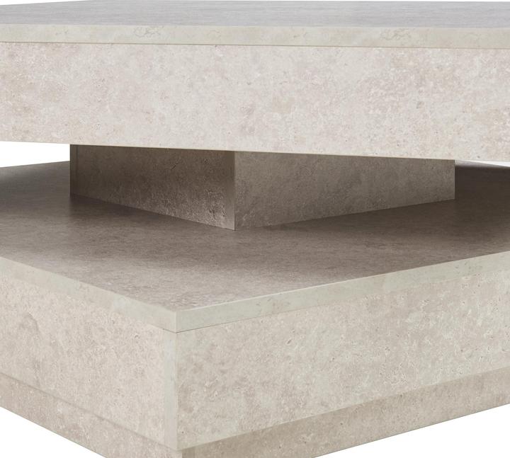 Produktbild En.Casa Couchtisch Florenz 76x76x38 cm Betonoptik, hell (76 x 76 x 38 cm)
