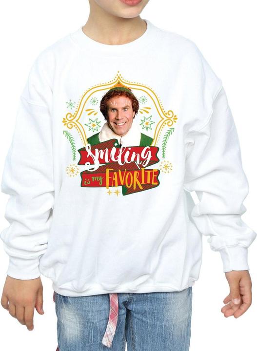 Actual product image Elf Girls Buddy Smiling Sweatshirt (128)
