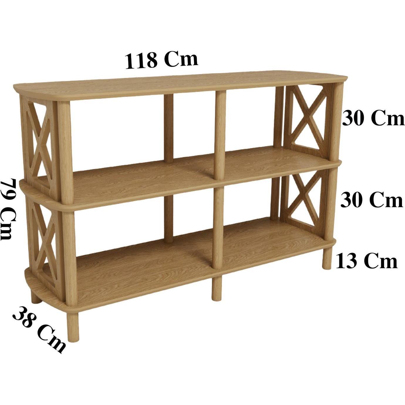 Hanah Home, Scaffale, Fiore Bookshelf (80 x 38 x 79 cm)