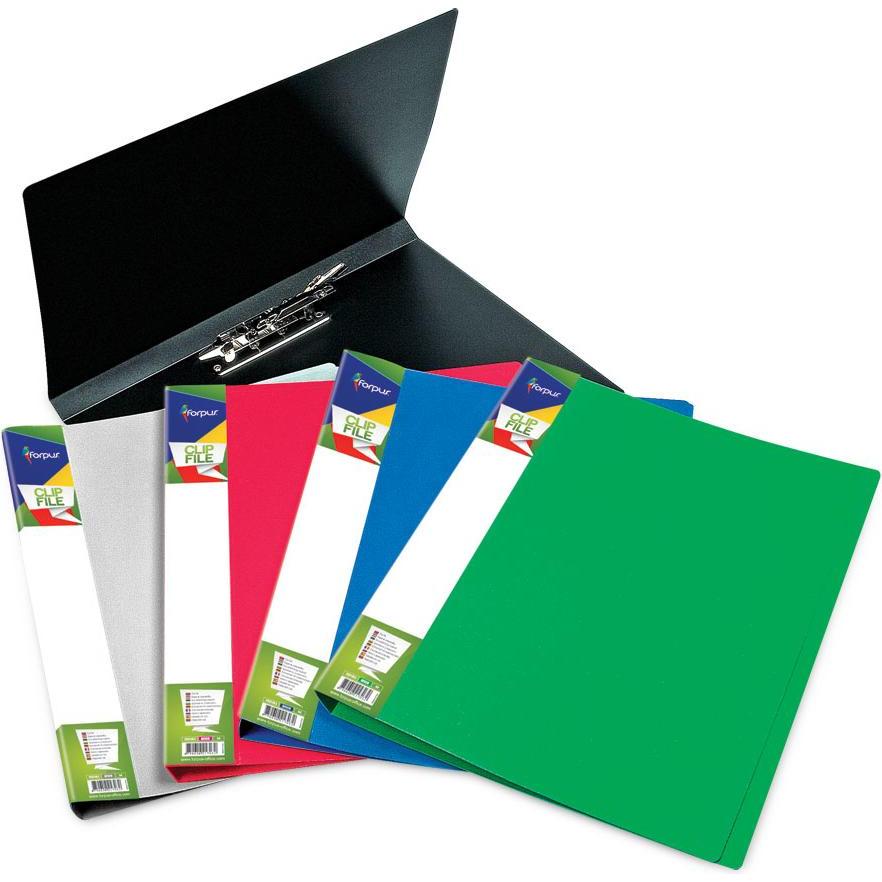 Forpus, Busta portadocumenti, Cartella con clip Premier, A4, plastica, nero (A4)