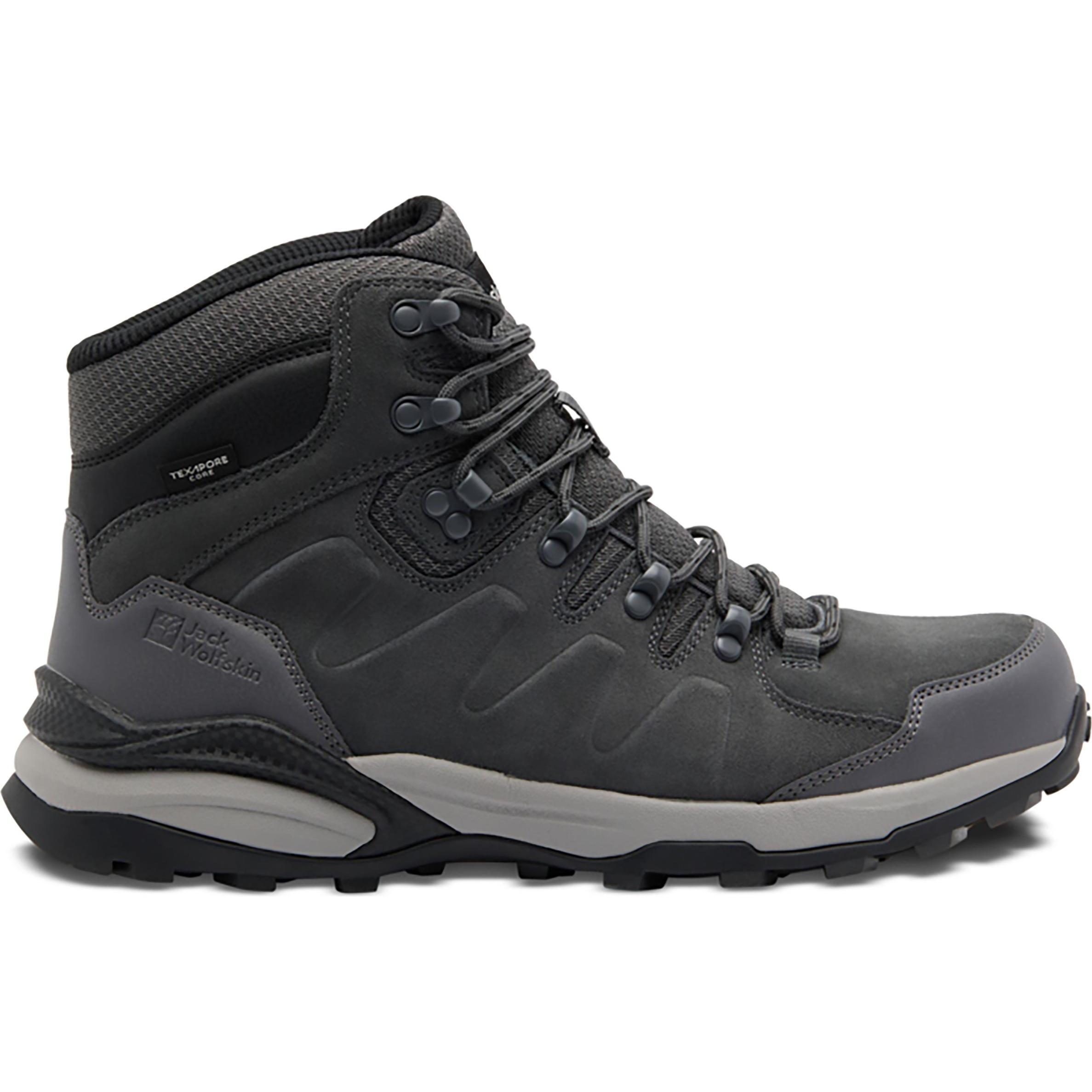 Jack Wolfskin, Herren, Wanderschuhe, Refugio Texapore Mid M (44.5), Grau