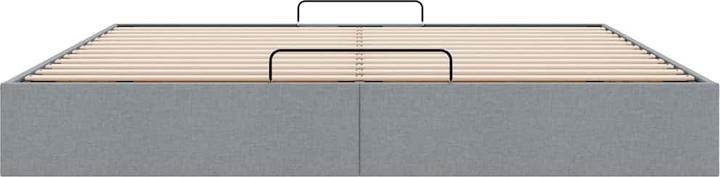 Produktbild VidaXL Ottoman-Bett ohne Matratze Hellgrau 160x200 cm Stoff (160 x 200 cm)
