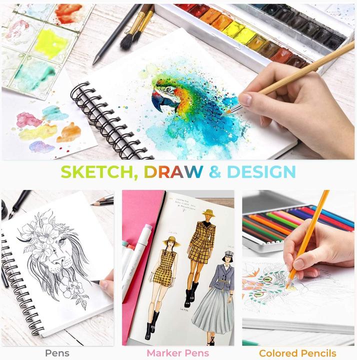 Actual product image Ohuhu Kunst-Skizzebuch (26 x 19.5 cm, Plain, Soft cover)