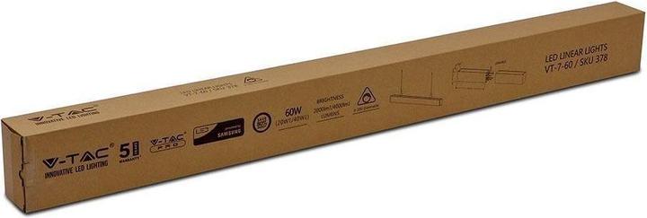 Produktbild V-TAC VT760S LED Lineare Oben Unten Lichtleiste SAMSUNG Chip 60W Aufhängung Silber Gehäuse 4000 (6000 lm)