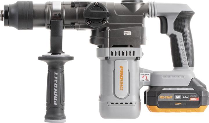 Produktbild Procraft Industrial HD20A Akku Bohrhammer 20 V 3,8 J Brushless + 1x Akku 4,0 Ah + Ladegerät +