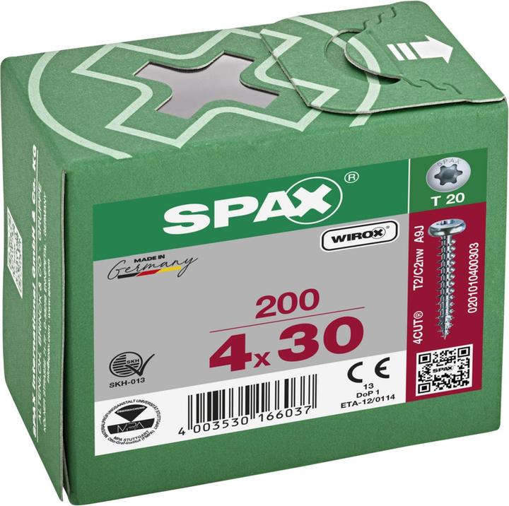 Actual product image Cimco Halbrundkopf T-Star Plus T20 Vollgewinde Wirox (200 Screws per piece)