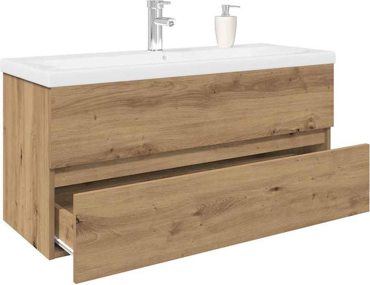 Produktbild vidaXL Waschbeckenunterschrank mit Einbaubecken und Wasserhahn Bad Waschtisch