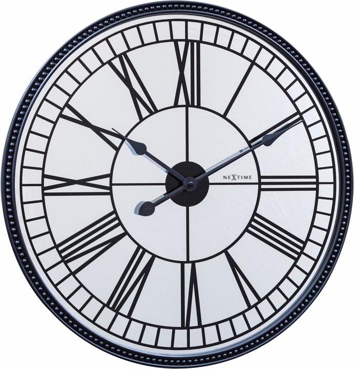 Nextime Wanduhr Cleopatra Mirror Ø 56 cm Schwarz Weiss (56 cm)