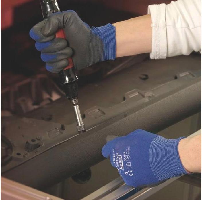 Actual product image Ansell Gloves HyFlex® 11-618 size 10 blue/black EN 388 PPE category II (10)