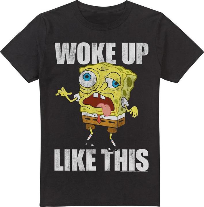 Immagine prodotto Spongebob Squarepants Woke Up Like This Meme Maglietta Uomo (XL)