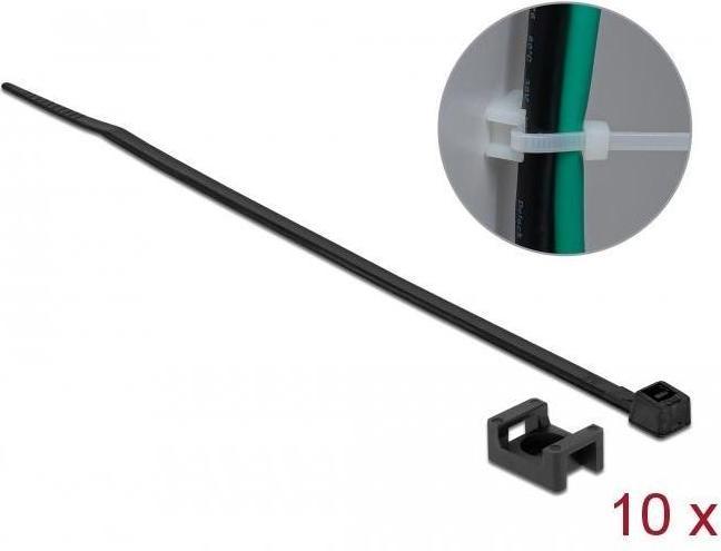 Immagine prodotto Delock Portavite 15 x 10 mm con fascetta L 200 x L 3,6 mm nero (20 mm, 10 pz.)