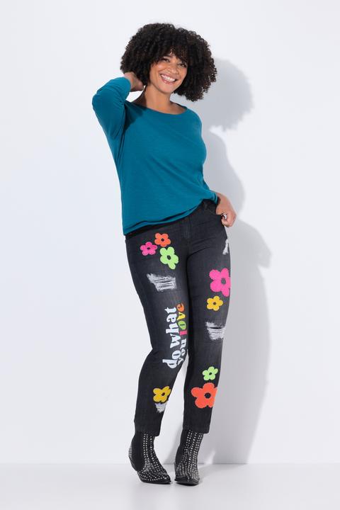 Produktbild Angel of Style 7/8-Jeans, Straight Fit, destroyed, Badges (48)