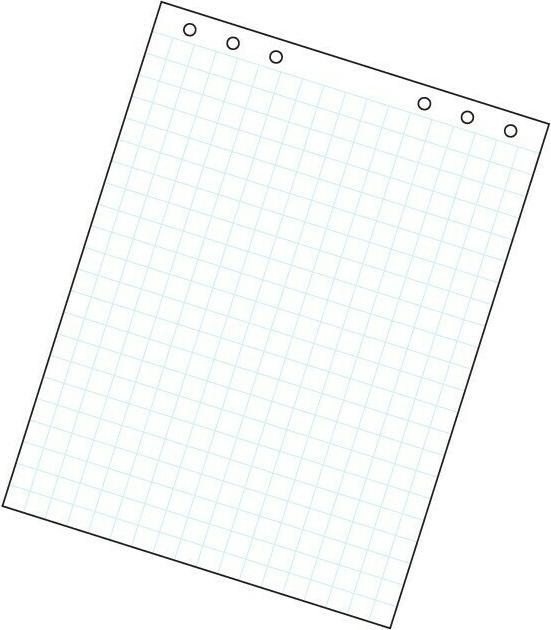 Actual product image Berec Flipchart paper blank+checkered