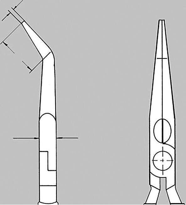 Actual product image Knipex Snipe Nose Side Cutting Pliers (Stork Beak Pliers) 26 16 200 SB (200 mm)
