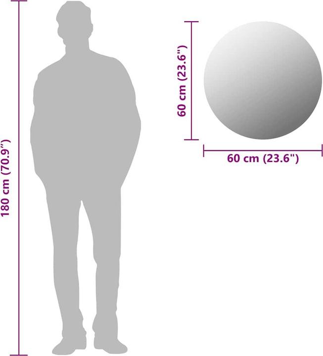 Immagine prodotto vidaXL Wandspiegel (60 cm)