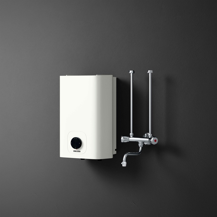 Produktbild Stiebel Eltron OFP 5 Trend mit Zweigriff-Wandarmatur VL und Stecker, Übertischboiler 5 Liter Niederdruck, 2 kW
